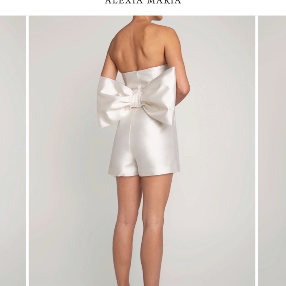 Alexia Maria white bow romper